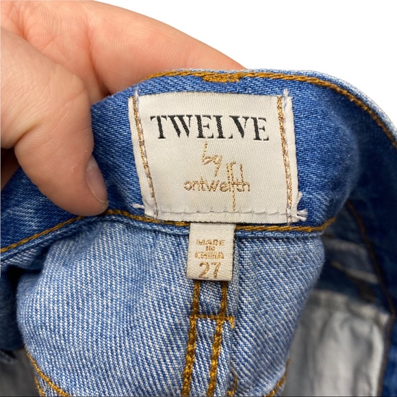 High Rise Distressed Denim Cut Off Mini Shorts size 27 - Picture 6 of 7